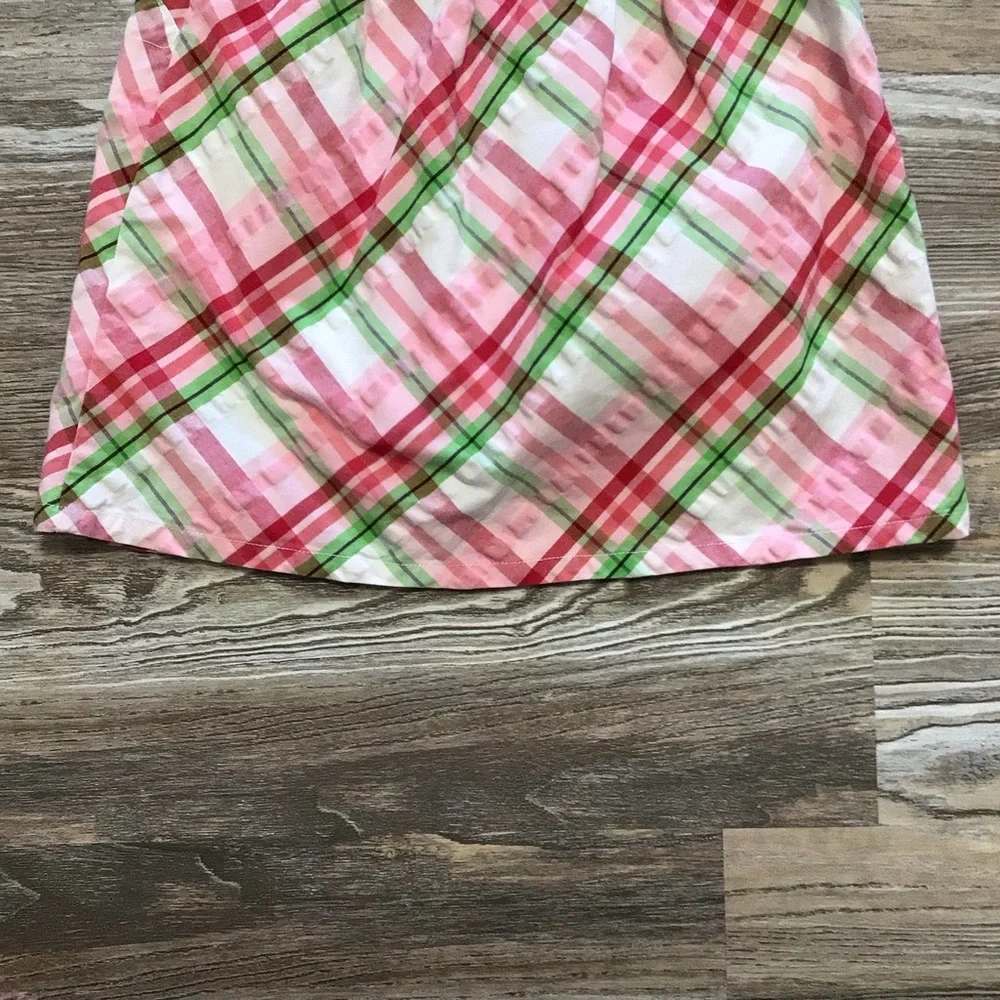 Gymboree Plaid Watermelon Seersucker Skort Pink Green White 9